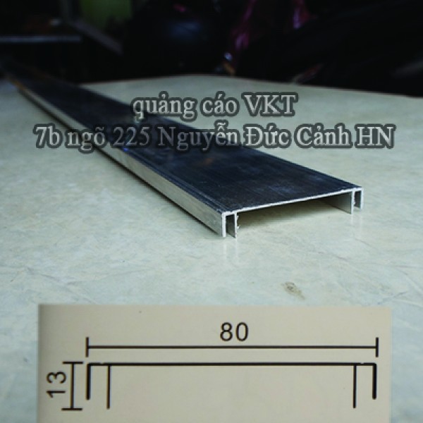 Nhôm U Hộp Đèn 8cm NUHD08